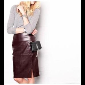 NWT Loft faux leather pencil skirt